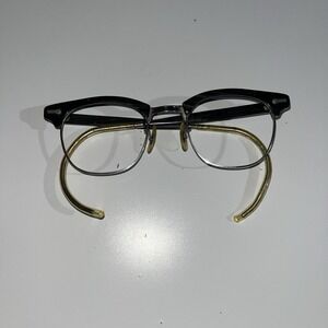 Shuron 6 1/2 Vtg 12k GF 46 Browline Eyeglass Frames‎ Retro 22 M/M Cable Temple